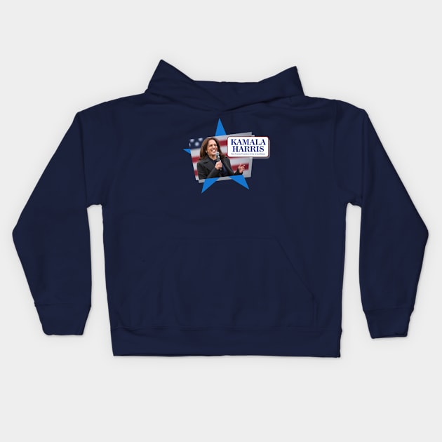 Kamala Harris 2024 Kids Hoodie by Dale Preston Design